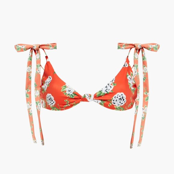 Caroline Constas Clem Floral-print Triangle bikini top Medium - Picture 3 of 8